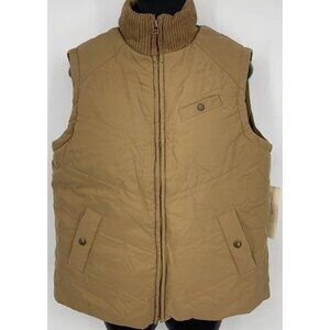 Jones New York Sport Brown Vest Size Medium M Turtleneck Jacket Women NWT New